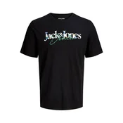 JACK & JONES Majica JJTom zelena / črna / bela