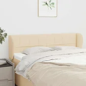 vidaXL Vzglavje z ušesi krem 147x23x78/88 cm blago