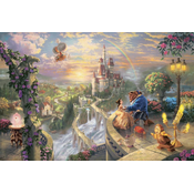 Schmidt - Puzzle Thomas Kinkade: Disney: Zaljubljivanje ljepotice i zvijeri - 1 000 dijelova