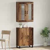 Highboard 2 pcs Staro drvo Konstruirano drvo