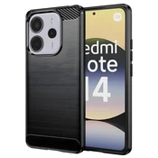 Ohišje Carbon Shield TPU za Xiaomi Redmi Note 14 4G - Črna KP36997