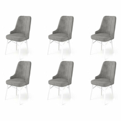 HANAH HOME Set 6 stolica Pare Grey White