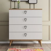 Hanah Home Komoda Versa 80x90,8x45cm Hrast-Bela