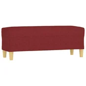 Vidaxl Klop vinsko rdeča 100x35x41 cm blago