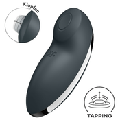 Satisfyer Tap & Climax 2 - 2v1 klitoralni stimulator in vibrator (siva)