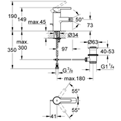 GROHE jednorucna baterija za bide LINEARE GR 33848000
