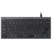 A4Tech FX51, pisarniška tipkovnica, nizki profil, USB, CZ, siva