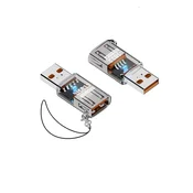 INF USB 3.2 adapter moški–ženski, 2 kosa, do 10Gbps Transparent, (5000445505)