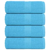 Vidaxl Brisače za goste FROGN 4 kosi turkizne 30x50 cm 360 g/m2