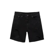 Pull&Bear Kavbojke črn denim