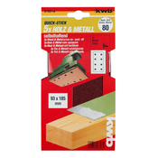 KWB quick-stick brusni papir 93x185 GR240 5/1, drvo-metal, alu-oksid ( KWB 49818324 )