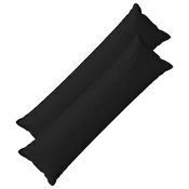 vidaXL Prevleka za blazino 2 pcs HOUTEN Črna 40 x 145 cm Lažni lanu