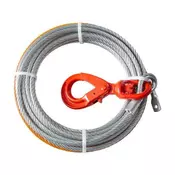VEVOR Vrv za vitel 95 mm x 152 m jeklo težka obremenitev vrtljiv kljuk