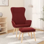 vidaXL vidaXL Stol za sproščanje s stolčkom za noge vinsko rdeče blago, (20934402)