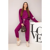 Kesi Włoski Set sweatshirt + pants butter dark purple