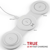 Ghostek 3u1 sklopivi MagSafe bežicni punjac True iPhone 15W brzo punjenje