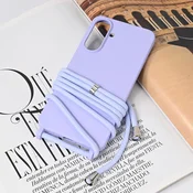 Maska za Samsung Galaxy A36 Crossbody ljubicasta