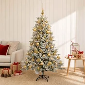 Umetna božična jelka z bučko 120 cm 150 LED Toplo bela