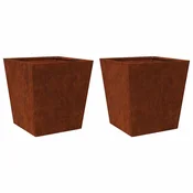 Vidaxl Garden Planters 2 kosa 50x50x50 cm Weathering Steel