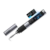 FNIRSI HS-02A SMART 100W programabilno mikroparjenje z zaslonom, 6 konic, 100°C-420°C, srebrna