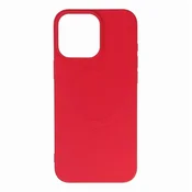 HURTEL Ohišje Liquid Silicone Case MagSafe za iPhone 16 Pro Max - rdeče