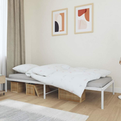 Greatstore Kovinski posteljni okvir bel 90x200 cm
