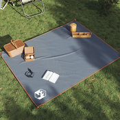 Vidaxl Piknik odeja z zatiči siva in oranžna 205x155 cm