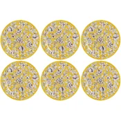 Casa Padrino luxury ceramic plates set of 6 yellow A 32 cm - Made in Italy