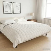vidaXL Težka odeja Bela 220 x 240 cm 11 kg 100% Bombaž 205T