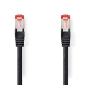 Nedis Omrežni kabel CAT6 | RJ45 Moški | RJ45 Moški | S/FTP | 0,15 m | Okrogla | LSZH | Črna | Oznaka