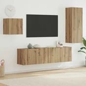 TV ormar Zidne 4 pcs Umjetnicki hrast Konstruirano drvo