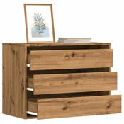 shumee vidaXL Predalnik, Artisan hrast, 80x41x58 cm, Material na osnovi lesa