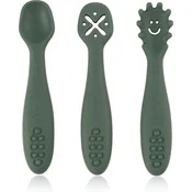 Petite&Mars Take&Match 6m+ žlička za otroke Misty Green 3 kos