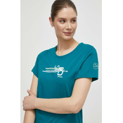 Kratka majica LA Sportiva Stripe Cube ženska, zelena barva, O94733733