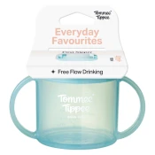 Tommee Tippee lonček z ustnikom in ročaji, First Cup, 4m+, 190ml sort