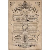 Poster Erik Movies: Harry Potter - Hogwarts School List