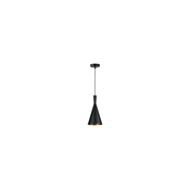 Luster na sajli PINIO 1xE27/60W/230V, precnik 19 cm, crne boje