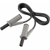 VOLTCRAFT Visokofleksibilni varnostni merilni kabel [lamelni vtič 4 mm-lamelni vtič 4 mm] 1 m črne barve MSB-501 10 A