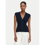 TOMMY HILFIGER Pleten brezrokavnik Cable Slim Sleeve  mornarska