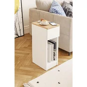 Hanah Home pomocni sto Truva, 33 cm, hrast Sonoma / beli