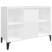 Ormaric za umivaonik visoki sjaj bijeli 80 x 33 x 60 cm drveni