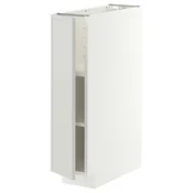 METOD Podni element s policama, bela/Aspudden svetlosiva, 20x60 cm