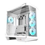 darkFlash Računalniški ohišje Darkflash DY470 (belo) + 4 ventilatorji