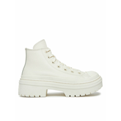 Usnjene superge Converse Chuck Taylor All Star Lugged Heel ženske, bela barva, A10370C