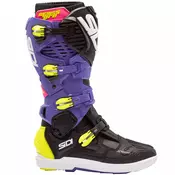 Motociklističke čizme SiDi Crossfire 3 SRS ljubičasto-crno-fluo žuto