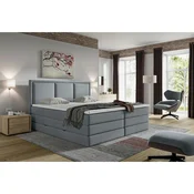 MID.YOU POSTELJA BOXSPRING 180 cm  x 200 cm , tekstil temno siva
