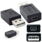 shumee Adapter z moškim USB na ženski mini USB. Vtič za mini USB.