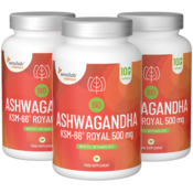 Essentials BIO Ashwagandha KSM-66 ROYAL 500 mg, visok odmerek - vegansko, 300 kapsul
