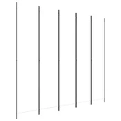 Vidaxl Paravan 5-delni 250x220 cm črno blago