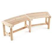 COSTWAY Lesena vrtna klop za 2–3 osebe, (5000285207)